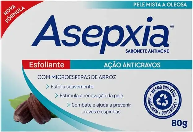 Asepxia Sabonete Facial Esfoliante